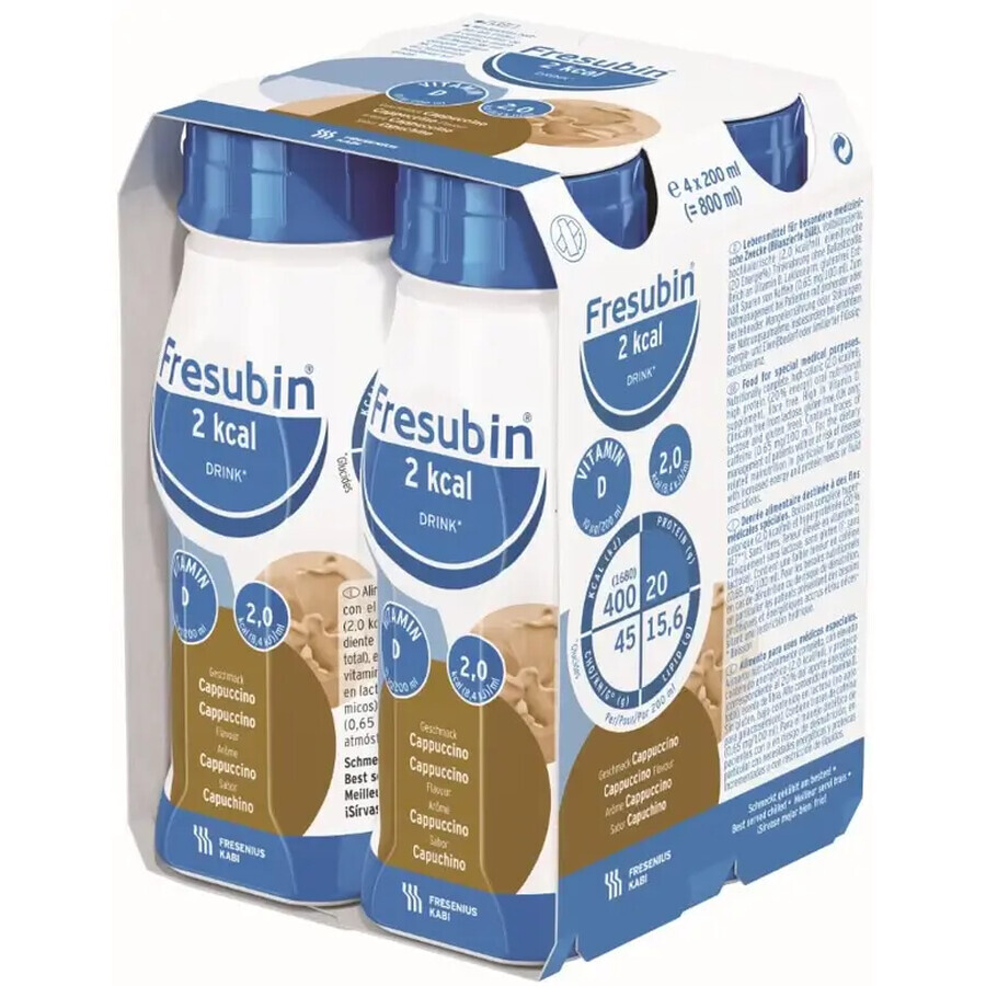 Fresubin Protein Energy Cappuccino, 4 x 200 ml, Fresenius Kabi