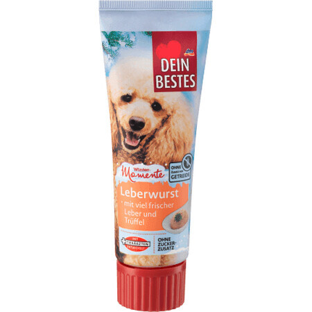 Dein Bestes Pasta per cani al gusto di salsiccia di fegato e tartufo, 75 g