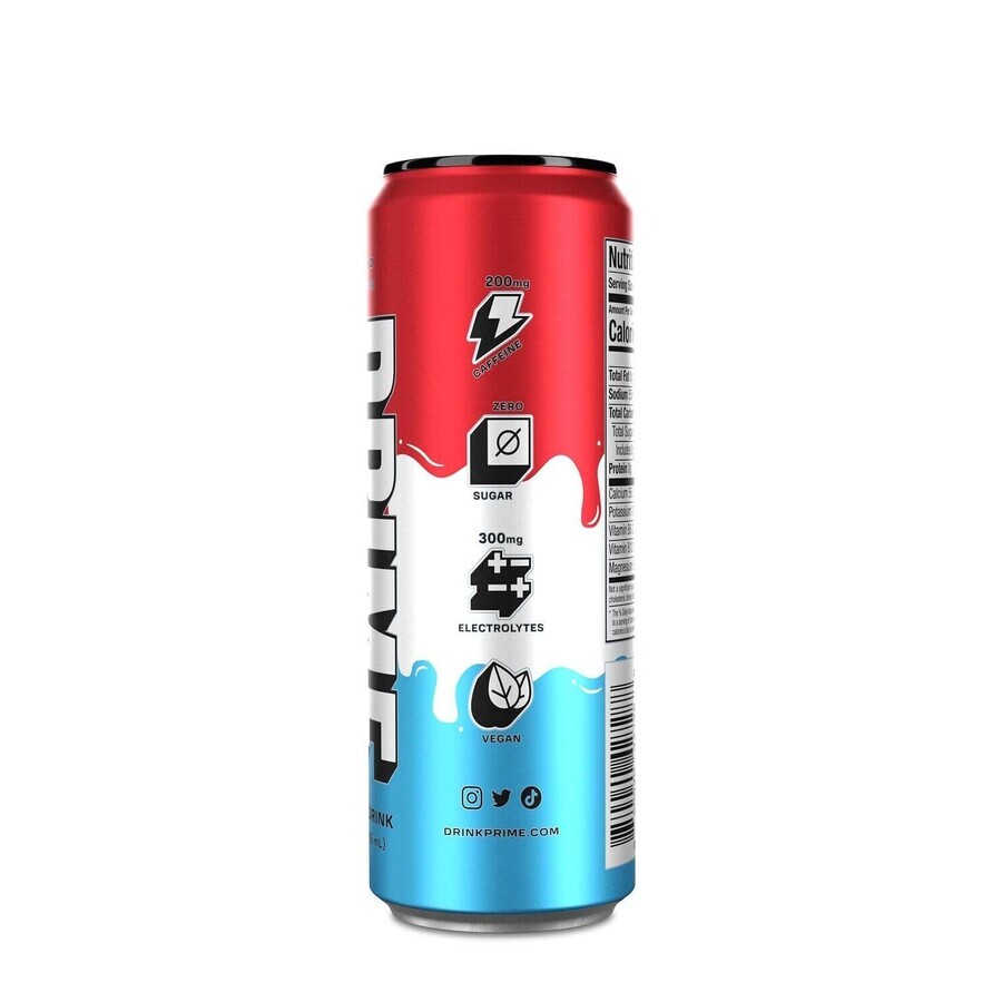 Prime Energy Drink, Energy and Rehydration Drink with Ice Pop Flavour, 355 ml, GNC