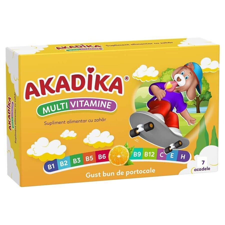 Lecca lecca multivitaminici Akadika, 7 lecca-lecca, Fiterman Pharma