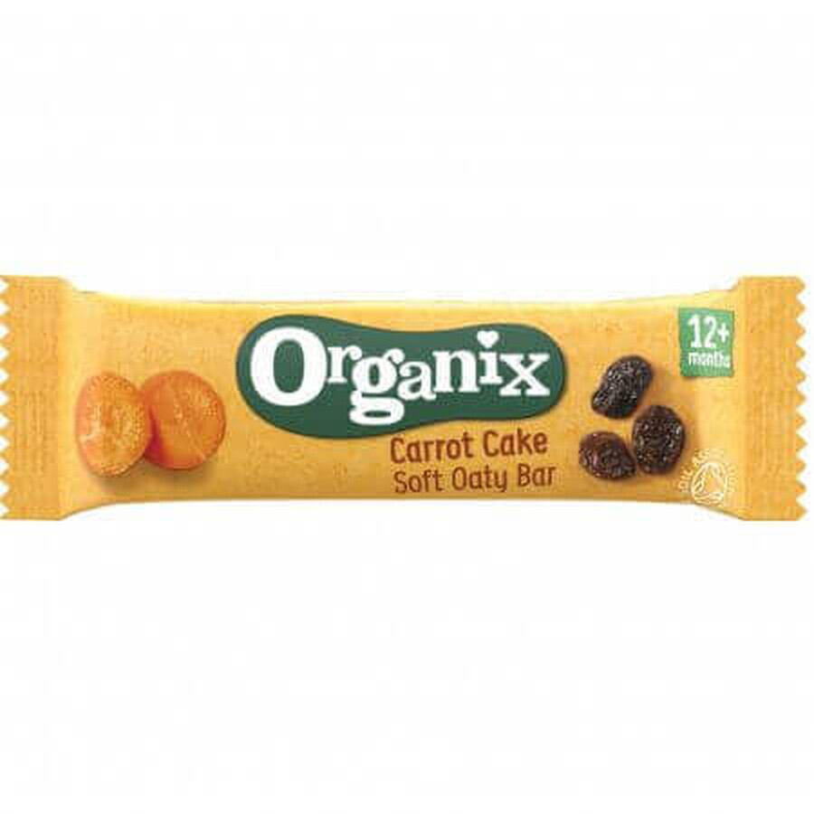 Organic whole oat bar with apple and carrot, + 12 months, 23 g, Organix