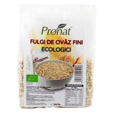 Organic fine oat flakes, 350 g, Pronat