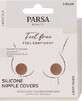 Parsa Beauty Coppette assorbilatte in silicone con adesivo, 4 pz