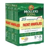 Pachet 2 bucati * Moller's Total, 14 capsule + 14 comprimate