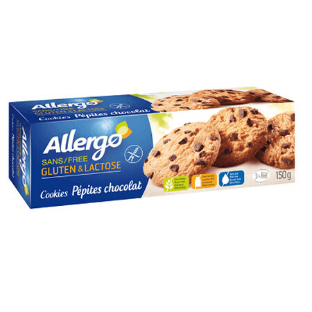 Biscotti con gocce di cioccolato Allergo, 150 g, Nutrition & Sante