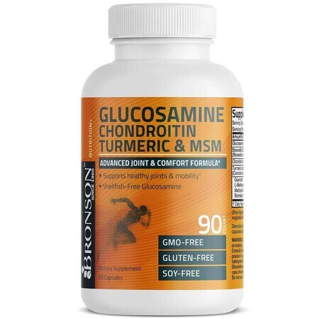 Glucosamine Chondroitin Turmeric &amp; MSM, 90 capsules, Bronson