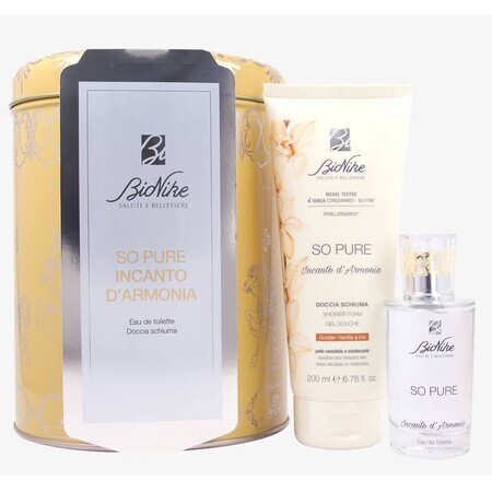 Confezione flacone eau de toilette 50 ml + tubo bagnoschiuma 200 ml So pure incantio d'armonia, Bionike