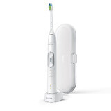 Electric toothbrush Clean 6100, White+ carrying case, HX6877/28, Philips Sonicare