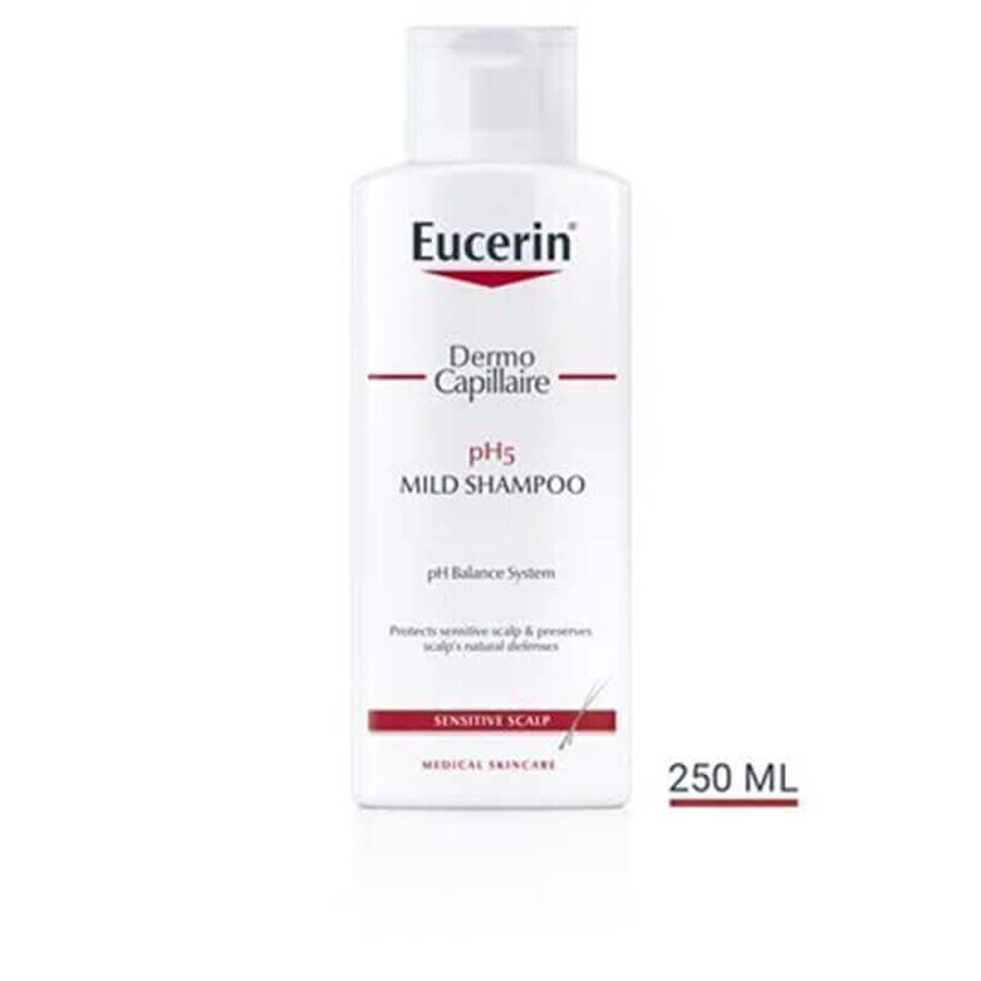 Eucerin Dermo Capillaire Milde Shampoo met ph5 voor de gevoelige hoofdhuid, 250 ml