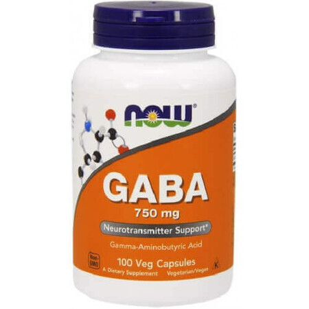 Gaba 750mg x 100cps, Now Foods