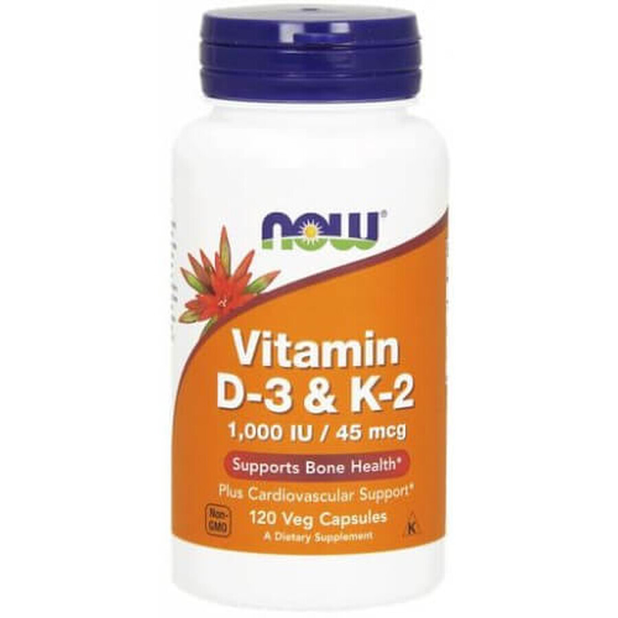 Vitamina D3 & K2 x 120 cps, Now Foods