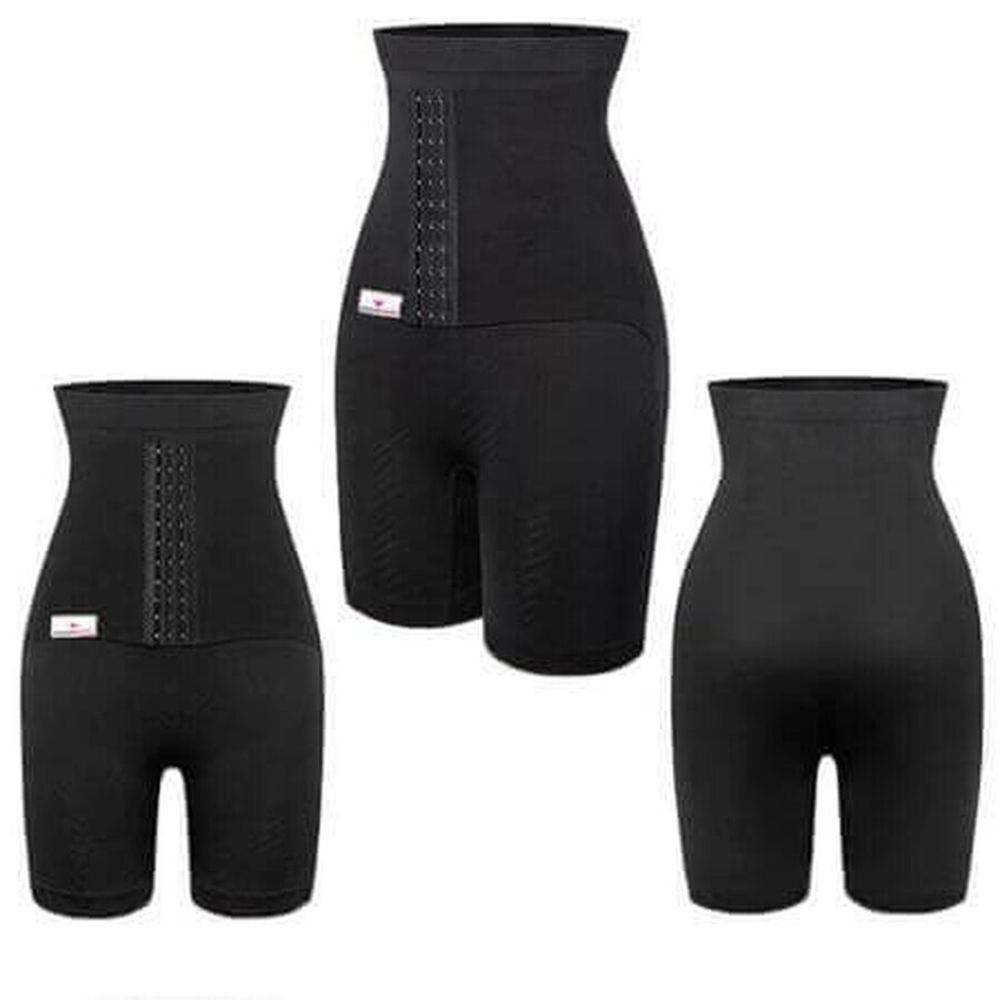 Shaper tights with integrated postnatal abdominal belt, Size L, Black, Wondermom