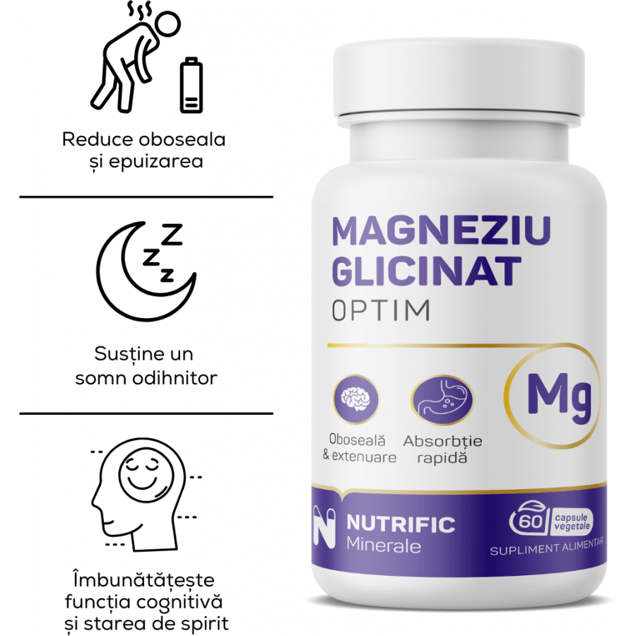 Magnesium glycinate Optim, 60 capsules, Nutrific