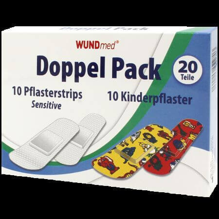 Package of Sensitive Patches and Patches for children, 20 pieces, WUNDMed