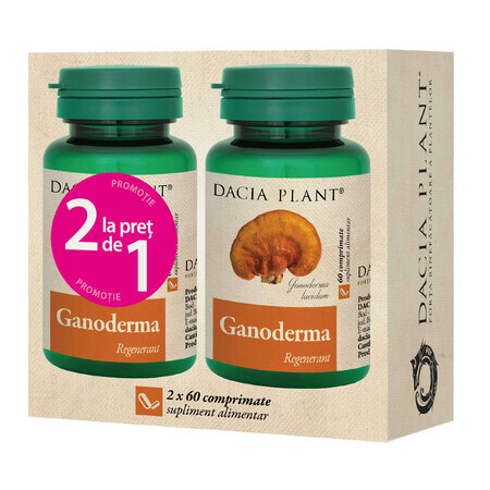 Ganoderma, 60 compresse, 1+1, Pianta Dacia