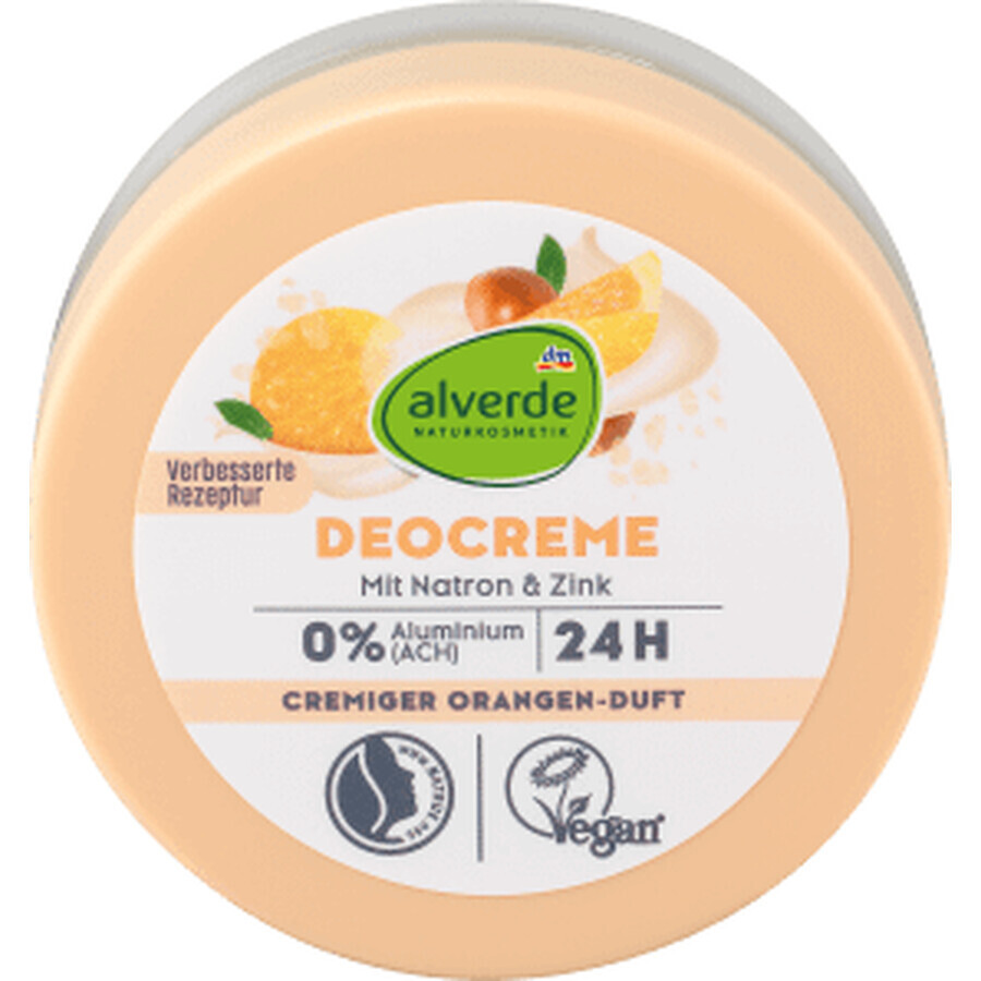 Alverde Naturkosmetik Deodorantcrème met natriumbicarbonaat en zink, 50 ml