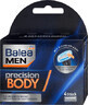 Balea MEN Lame di ricambio Precision BODY, 4 pz