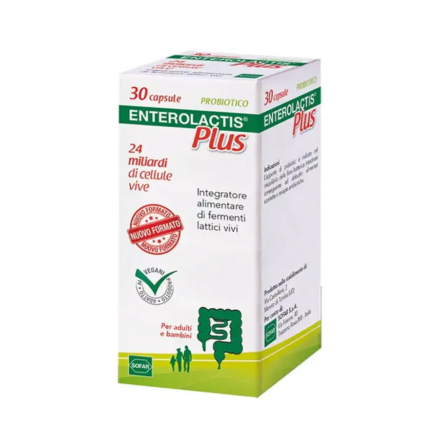 Enterolactis Plus Pack 3 x 30 capsules Sofar