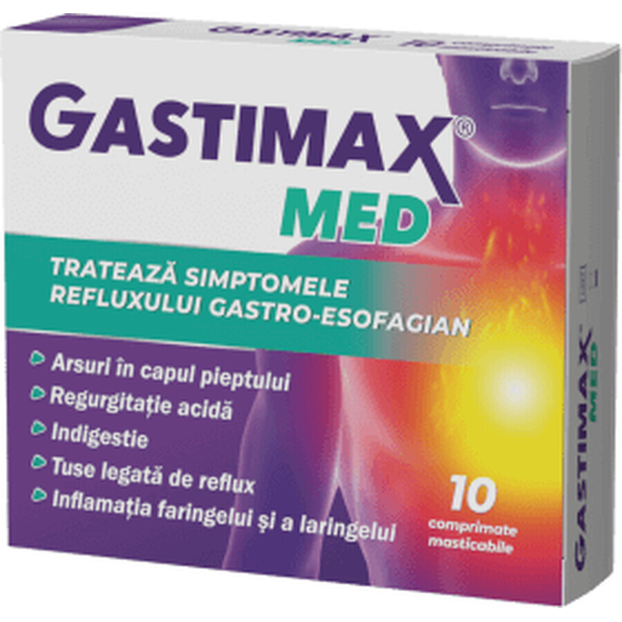 Gastimax Med, 10 compresse masticabili, Fiterman Pharma