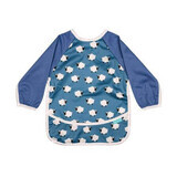 Long sleeve bib with pocket, Blue Eyes, Coccorito