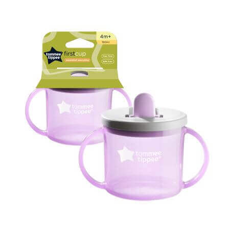 Tazza Basics First Cup, +4 mesi, 190 ml, viola, Tommee Tippee