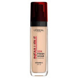 Infaillible 32H Fresh Wear Base de Maquillaje Resistente a la Transferencia, 135 Light-Medium, 30 ml, Loreal Paris