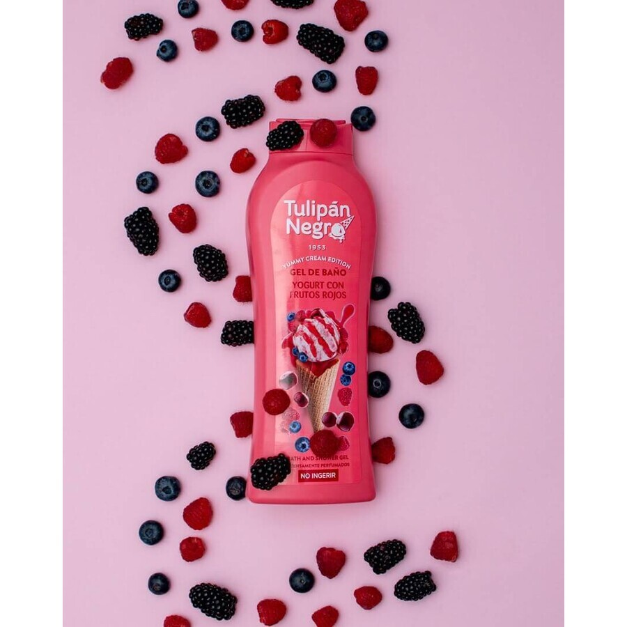 Yoghurt shower gel with red berries, 650ml, Tulip