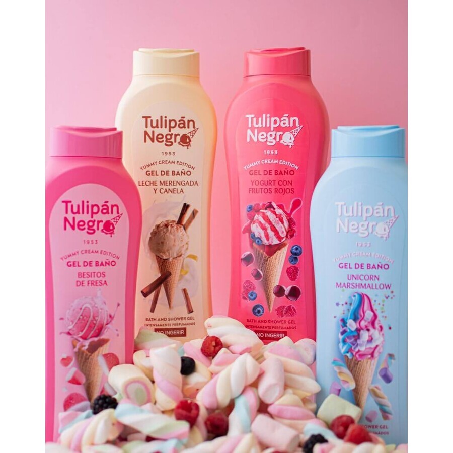 Yoghurt shower gel with red berries, 650ml, Tulip