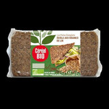 Pane integrale biologico con segale, avena e lino, 500 g, Cereali