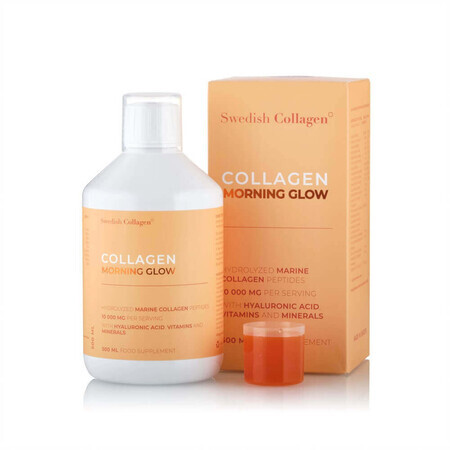 Liquid Collagen with Hyaluronic Acid and Vitamins Morning Glow, 500 ml, Swedish Collagen