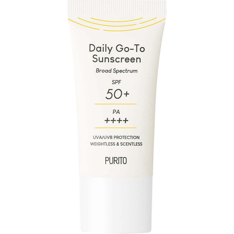 Crema viso per la protezione solare con SPF 50+ PA++++ Daily Go-To, 15 ml, Purito