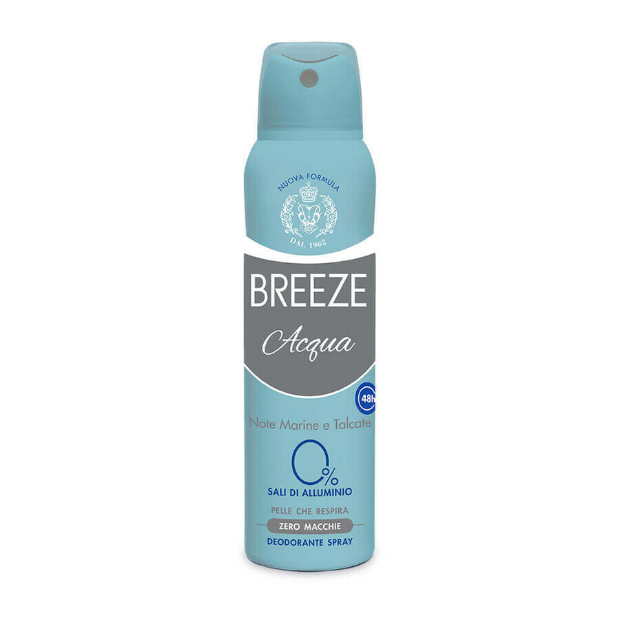 Deodorante spray senza alluminio Acqua, 150 ml, Breeze