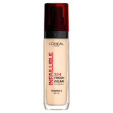 Fondotinta resistente al trasferimento Infaillible 32H Fresh Wear 15 Fair-Light, 30 ml, L'Oreal