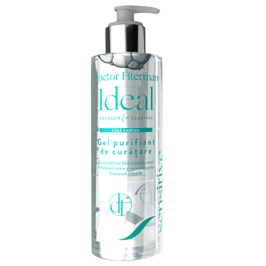 Ideal Collageen en Elastine Geurvrije Reinigingsgel, 250 ml, Doctor Fiterman