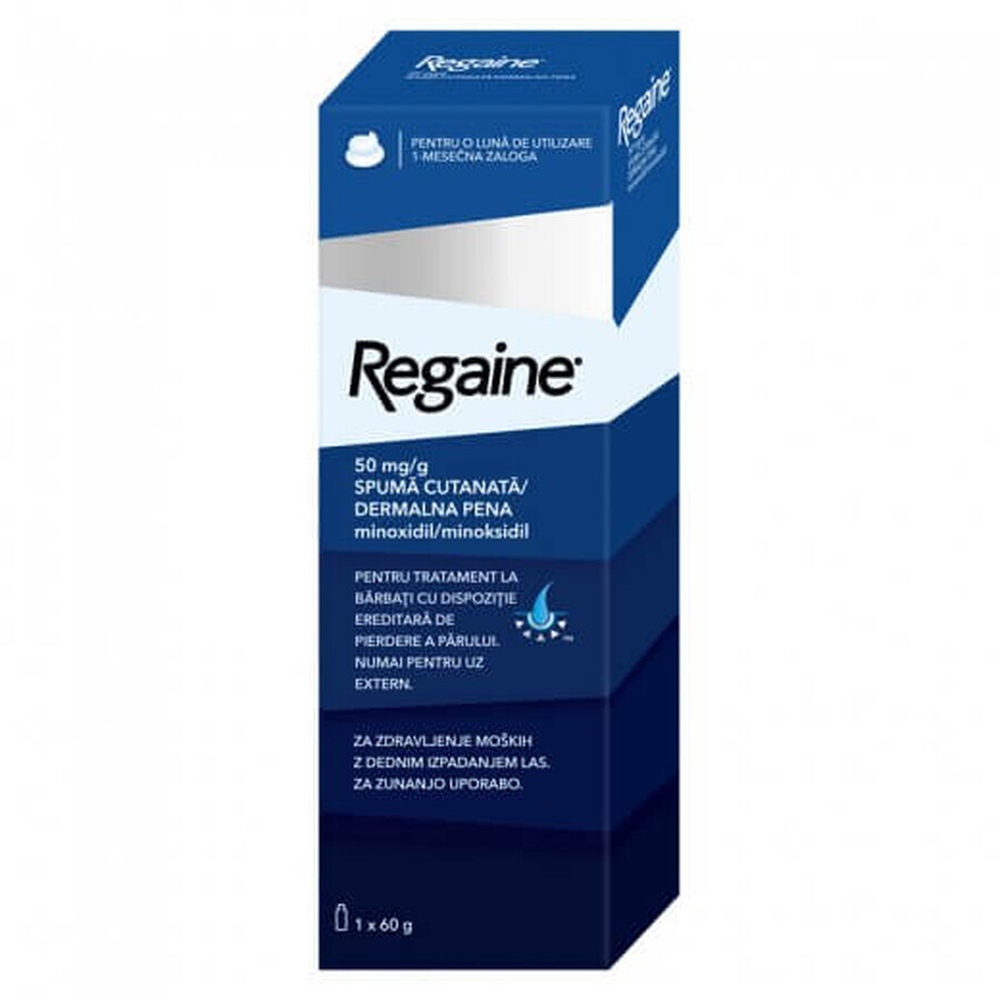 Confezione Regaine Men schiuma cutanea 50 mg/g, 2x60 g, Johnson & Johnson