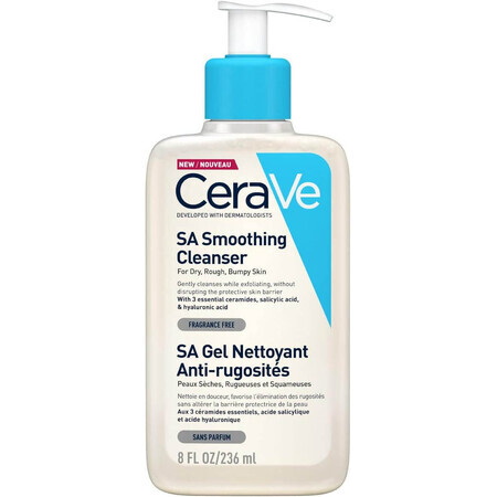 CeraVe SA Detergente Levigante Per Pelli Molto Secche, Ruvide e Screpolate, 236 ml