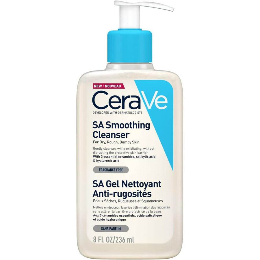 CeraVe SA Detergente Levigante Per Pelli Molto Secche, Ruvide e Screpolate, 236 ml