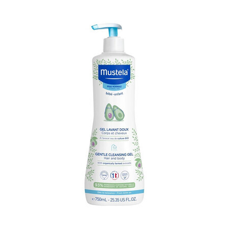 Mustela Detergente Delicato Corpo e Capelli Azione Addolcente e Lenitiva, 750ml