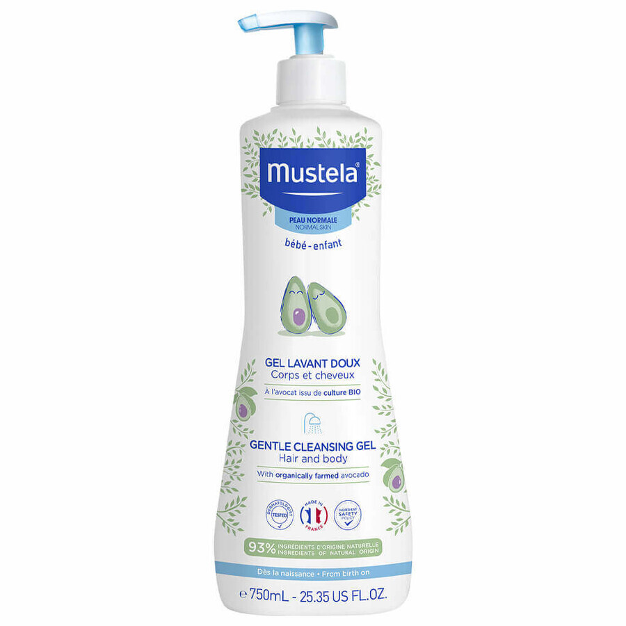 Mustela Detergente Delicato Corpo e Capelli Azione Addolcente e Lenitiva, 750ml