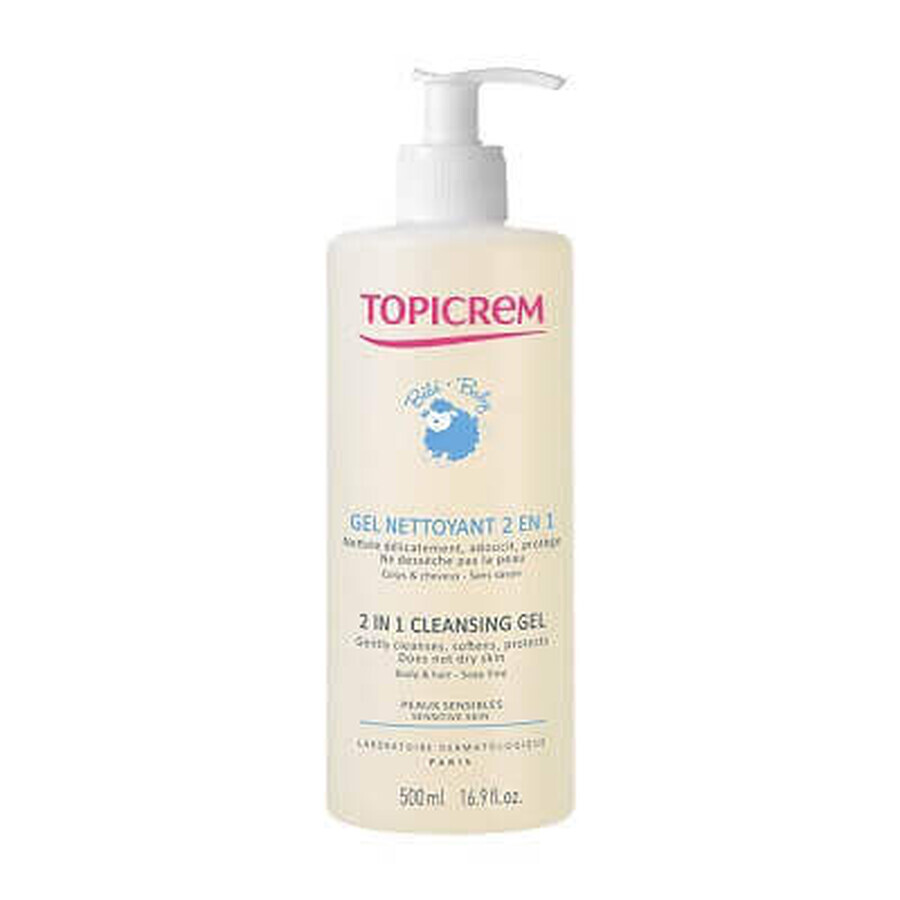 Gel detergente 2 in 1, Topicrem Bebe, 500 ml, NIGY