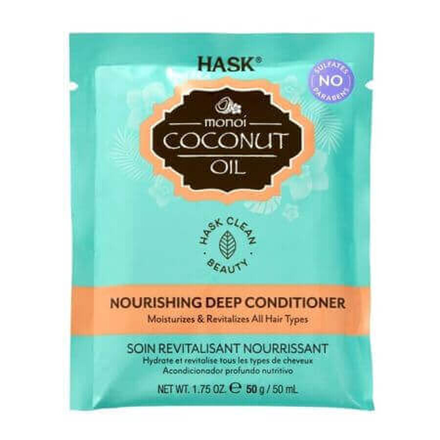 Balsamo nutriente con olio di cocco Monoi Coconut Oil, 50 ml, Hask