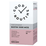 Biotin 1000 mcg Good Routine, 30 vegetarian capsules, Secom