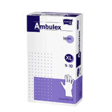 Latex examination gloves powder coated Extra Large, 100 pieces, Ambulex