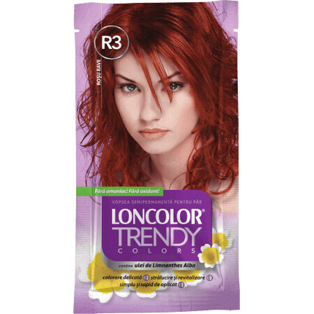 Loncolor Trendy semipermanente verf rave rood R3, 1 st