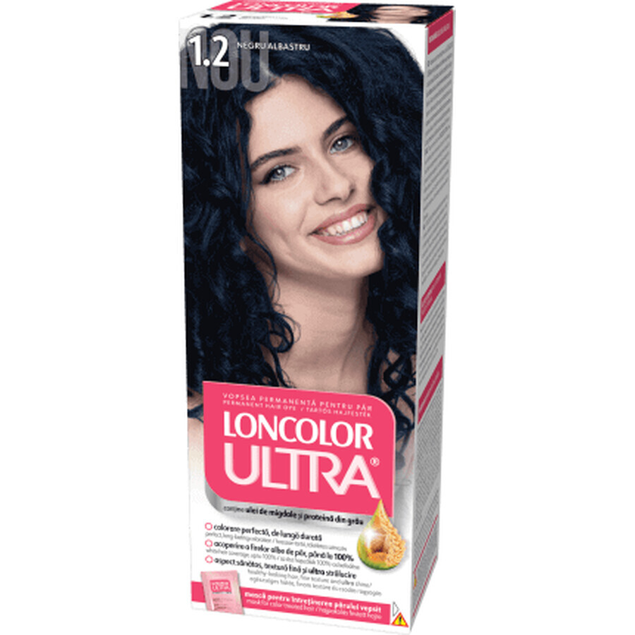 Loncolor Ultra Permanente Lak 1.2 blauwachtig zwart, 1 st