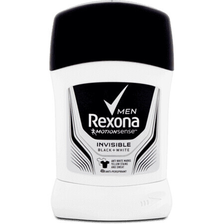 Rexona Invisible B&W deodorante stick da uomo, 50 ml