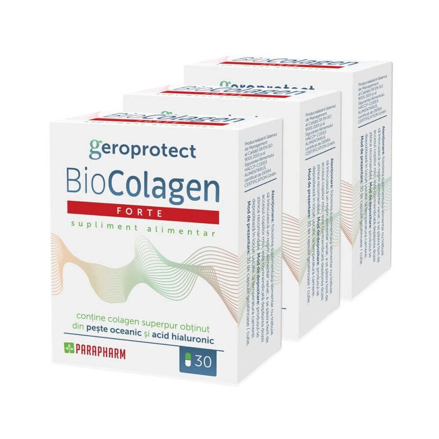 BioColagen Forte, 3 x 30 capsule, Parapharm