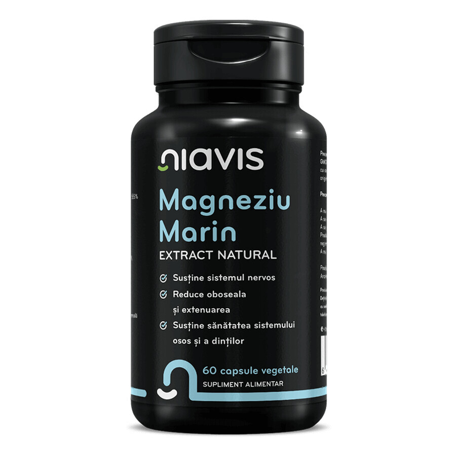 Natural marine magnesium extract, 60 capsules, Niavis