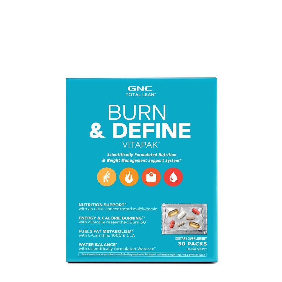 Total Lean® Burn & Define Vitapak®, Program Complet de Slabit, 30 pachete, GNC 