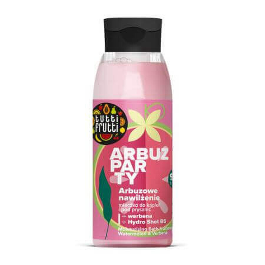 Tutti Frutti Lait de bain hydratant à la pastèque et à la verveine, 400 ml, Farmona